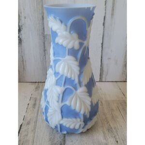Phoenix philodendron blue glass vase milk‎ leaf home decor